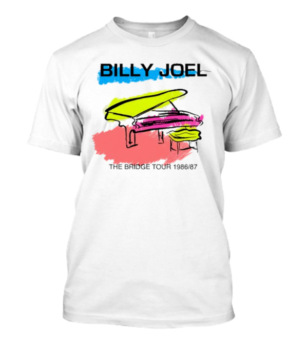 Billy Joel Piano The Bridge Tour 1986 87 Event T-Shirt