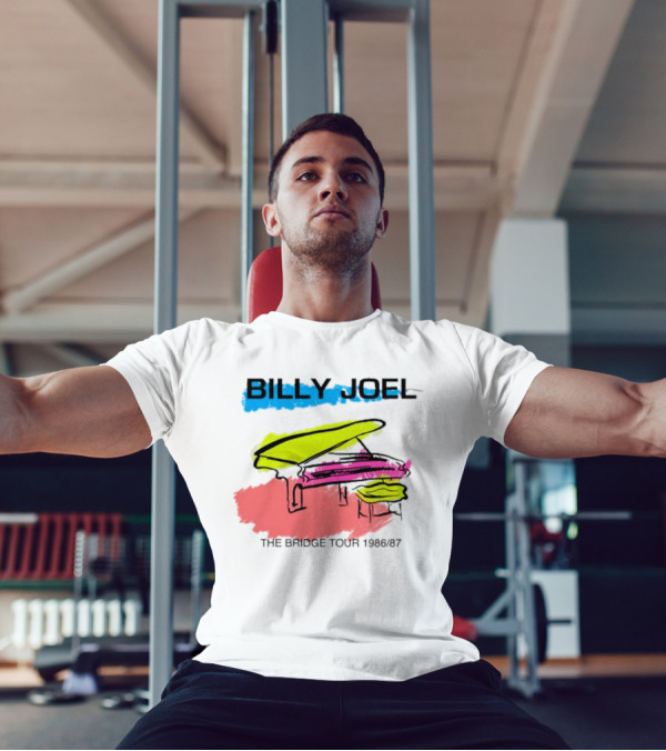 Billy Joel Piano The Bridge Tour 1986 87 Event T-Shirt