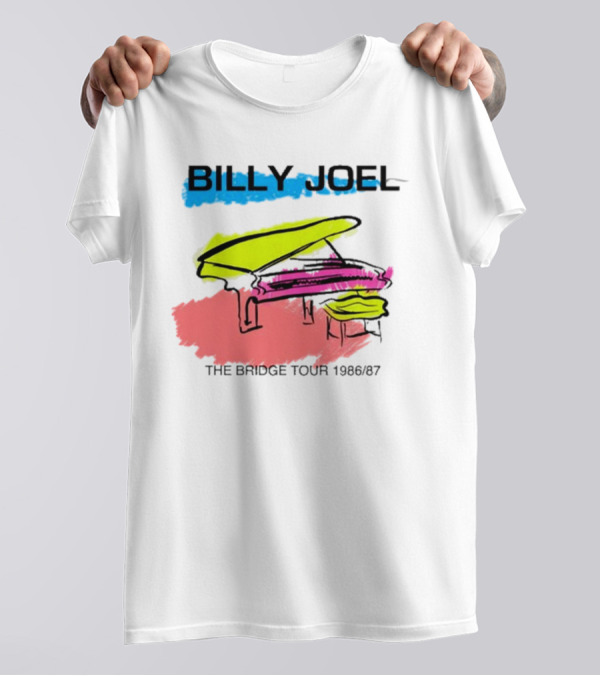 Billy Joel Piano The Bridge Tour 1986 87 Event T-Shirt