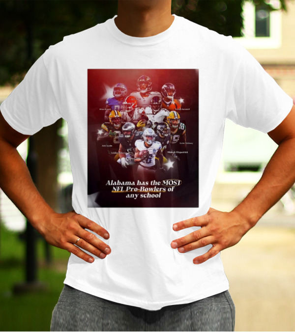 Alabama Has The Most NFL Pro-Bowlers Of Any School Featuring NFL Stars Minkah Fitzpatrick And Derrick Henry T-Shirt