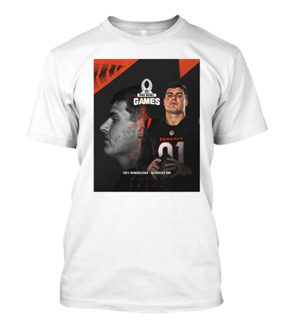 Cincinnati Bengals 2025 NFL Pro Bowl Games Trey Hendrickson Defensive End Bengals 91 T-Shirt