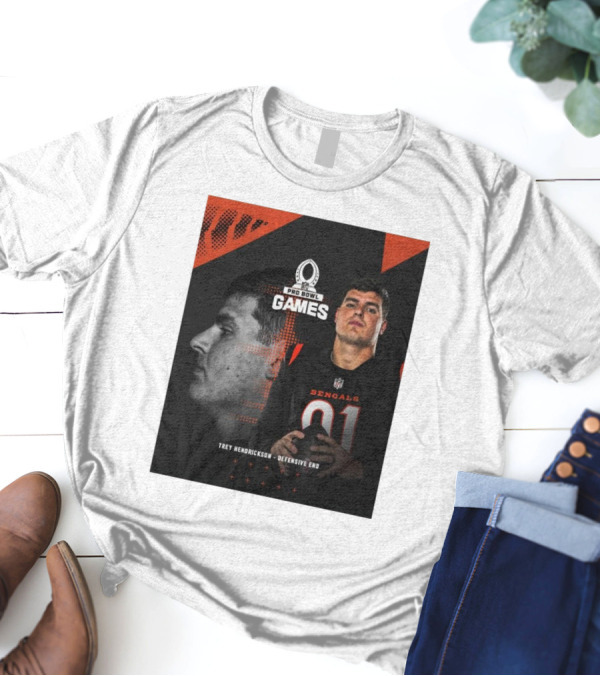 Cincinnati Bengals 2025 NFL Pro Bowl Games Trey Hendrickson Defensive End Bengals 91 T-Shirt