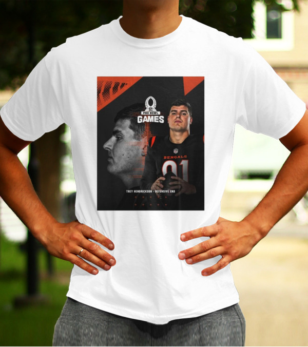 Cincinnati Bengals 2025 NFL Pro Bowl Games Trey Hendrickson Defensive End Bengals 91 T-Shirt