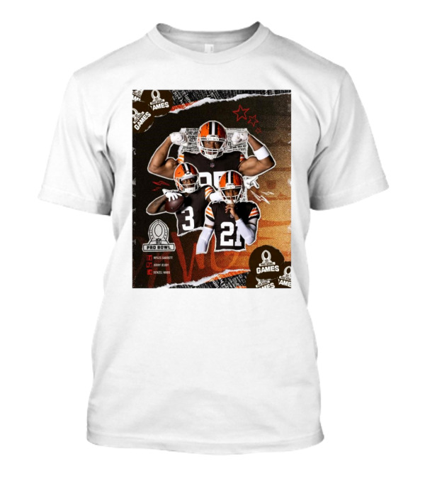 Cleveland Browns Myles Garrett, Denzel Ward, Jerry Jeudy Pro Bowl 2025 NFL Games T-Shirt