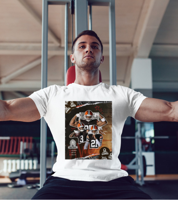 Cleveland Browns Myles Garrett, Denzel Ward, Jerry Jeudy Pro Bowl 2025 NFL Games T-Shirt