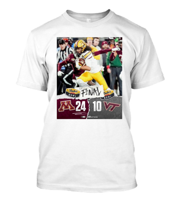 Final Minnesota 24 Virginia Tech 10 Duke's Mayo Bowl Win T-Shirt