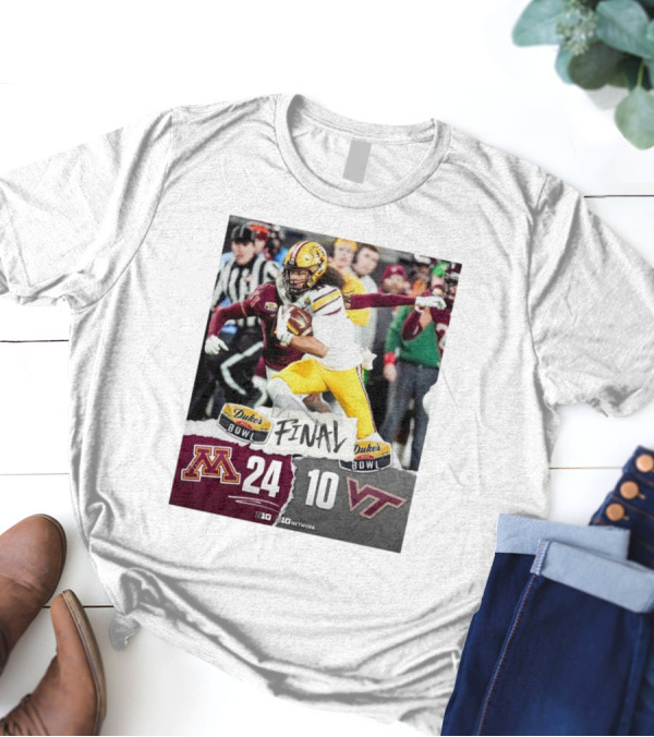 Final Minnesota 24 Virginia Tech 10 Duke's Mayo Bowl Win T-Shirt