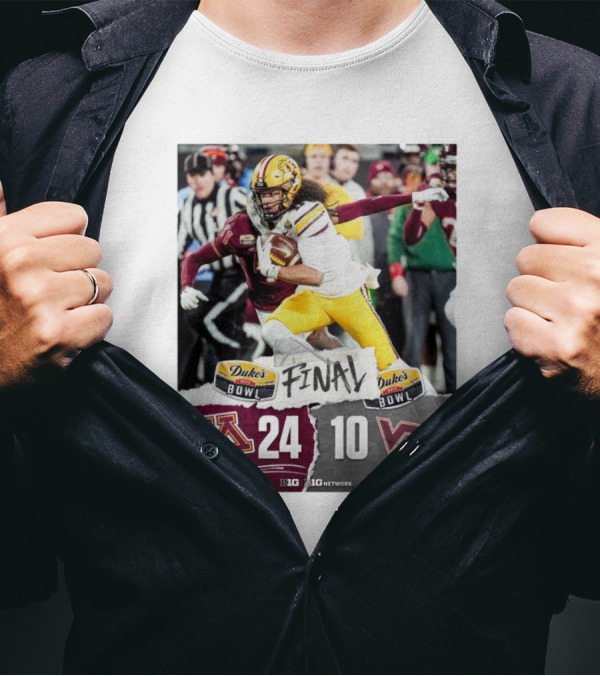 Final Minnesota 24 Virginia Tech 10 Duke's Mayo Bowl Win T-Shirt