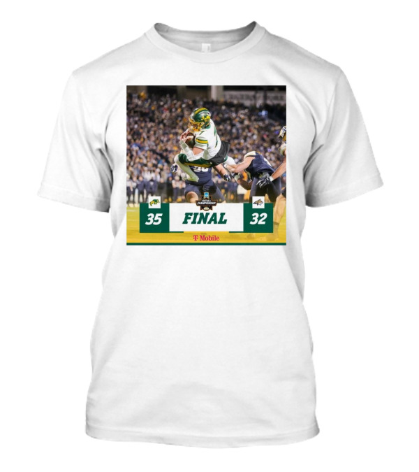 Final North Dakota State 35-32 Montana State Bobcats FCS Football Championship T-Shirt
