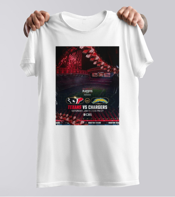 Houston Texans Vs Los Angeles Chargers Playoffs Saturday Jan 11 2025 3:30 PM CT CBS T-Shirt