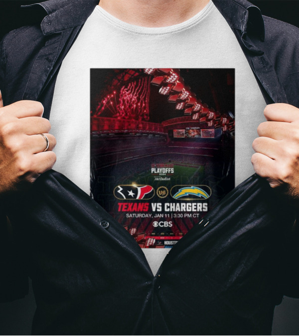 Houston Texans Vs Los Angeles Chargers Playoffs Saturday Jan 11 2025 3:30 PM CT CBS T-Shirt