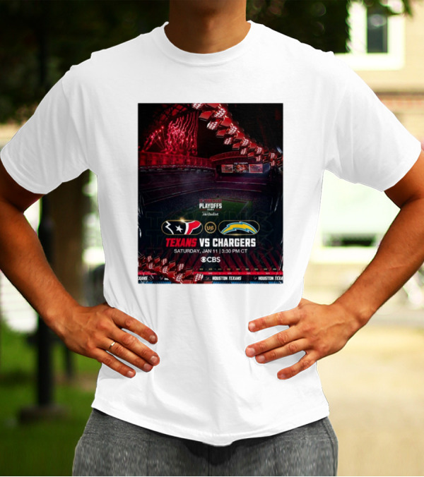 Houston Texans Vs Los Angeles Chargers Playoffs Saturday Jan 11 2025 3:30 PM CT CBS T-Shirt