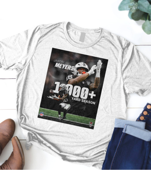 Jakobi Meyers Las Vegas Raiders 1000+ Yard Season NFL Wide Receiver T-Shirt