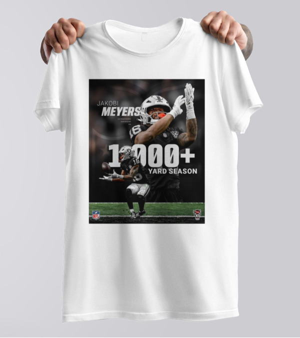 Jakobi Meyers Las Vegas Raiders 1000+ Yard Season NFL Wide Receiver T-Shirt