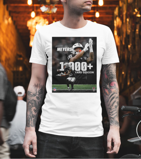 Jakobi Meyers Las Vegas Raiders 1000+ Yard Season NFL Wide Receiver T-Shirt