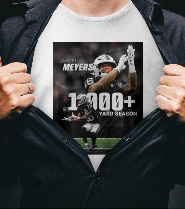 Jakobi Meyers Las Vegas Raiders 1000+ Yard Season NFL Wide Receiver T-Shirt