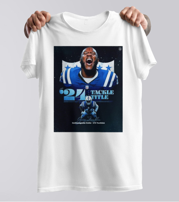 Zaire Franklin Indianapolis Colts '24 Tackle Title 173 Tackles T-Shirt