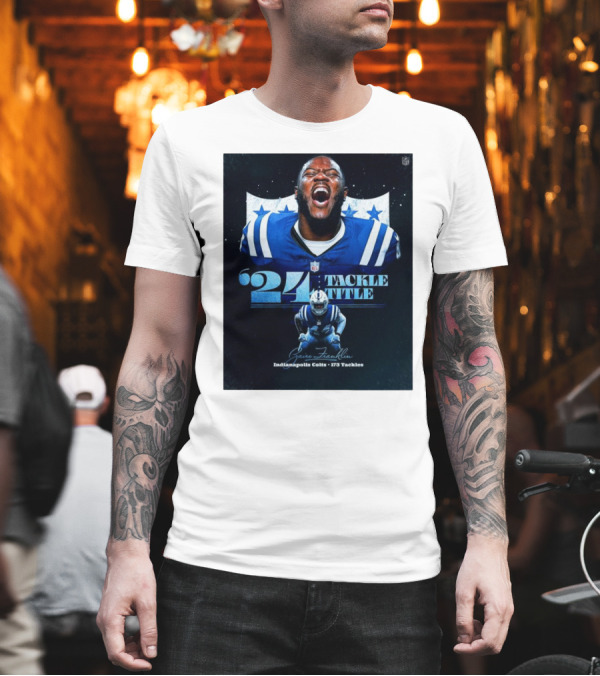 Zaire Franklin Indianapolis Colts '24 Tackle Title 173 Tackles T-Shirt