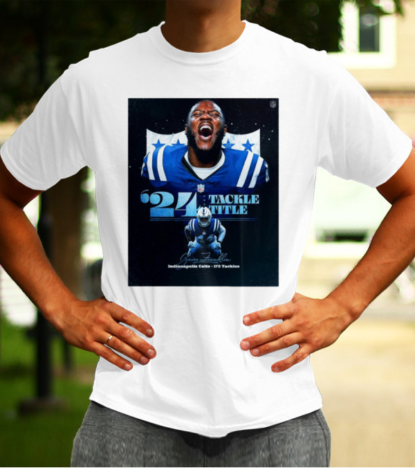 Zaire Franklin Indianapolis Colts '24 Tackle Title 173 Tackles T-Shirt