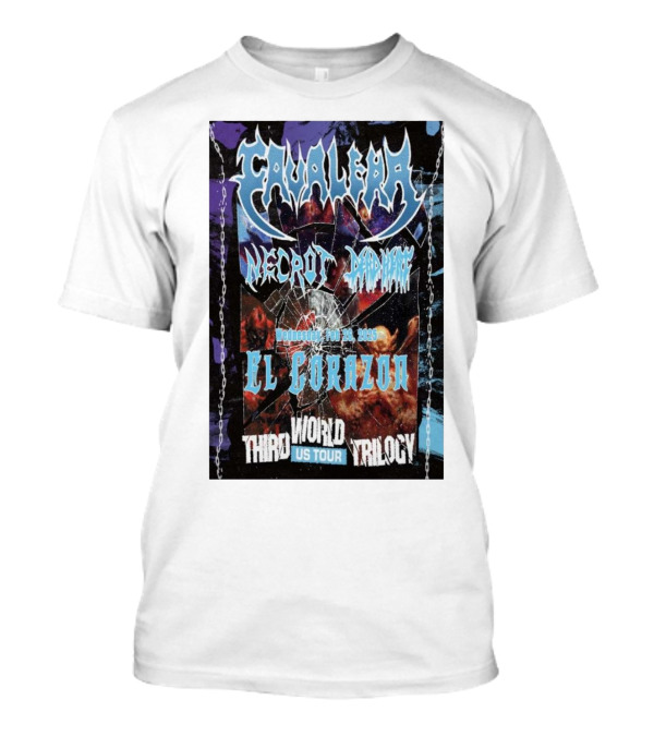 Cavalera Necrot Damage El Corazon Seattle February 26 2025 Third World Trilogy US Tour T-Shirt