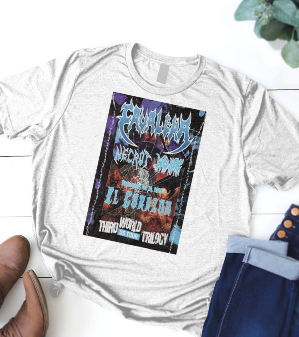Cavalera Necrot Damage El Corazon Seattle February 26 2025 Third World Trilogy US Tour T-Shirt