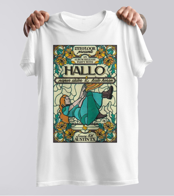 13th Floor Album Release Party Hallo Featuring Paper Sister And Kate Heron January 10 Austin TX T-Shirt