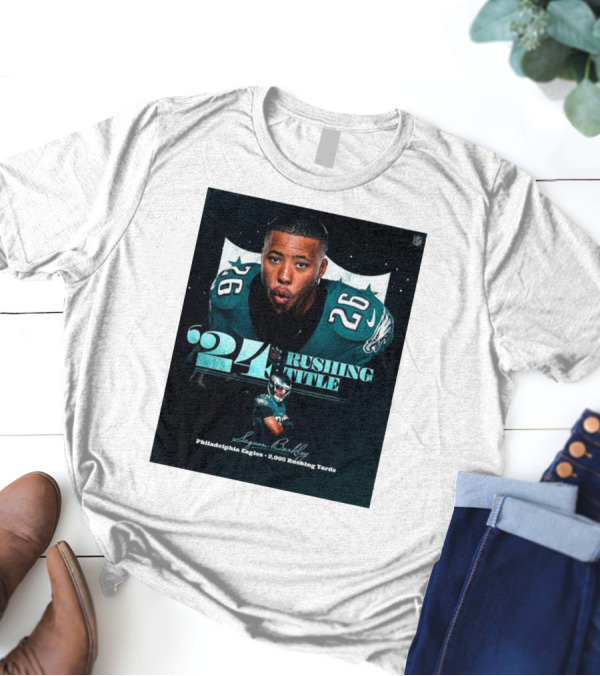'24 Rushing Title Saquon Barkley Philadelphia Eagles 2,005 Rushing Yards T-Shirt