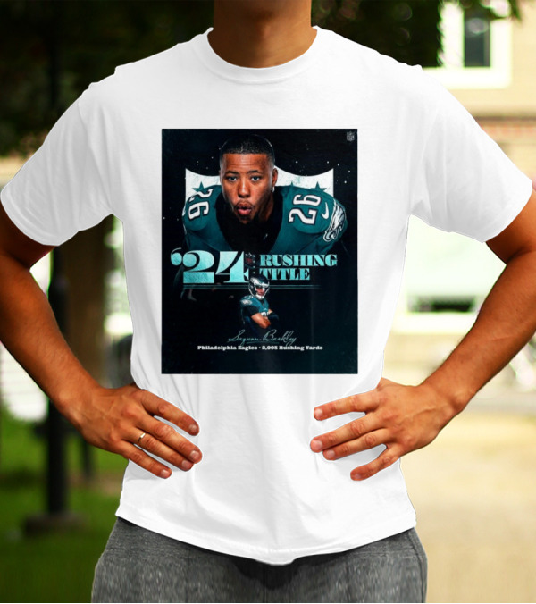 '24 Rushing Title Saquon Barkley Philadelphia Eagles 2,005 Rushing Yards T-Shirt