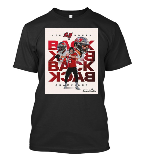 NFC South Back To Back To Back Champions 2025 Playoffs Tampa Bay Buccaneers T-Shirt