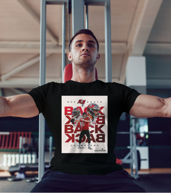 NFC South Back To Back To Back Champions 2025 Playoffs Tampa Bay Buccaneers T-Shirt