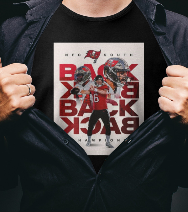 NFC South Back To Back To Back Champions 2025 Playoffs Tampa Bay Buccaneers T-Shirt