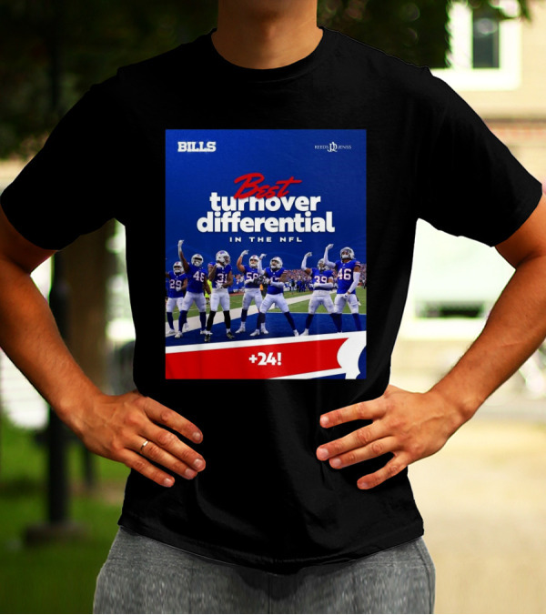 Buffalo Bills Best Turnover Differential In The NFL +24 T-Shirt