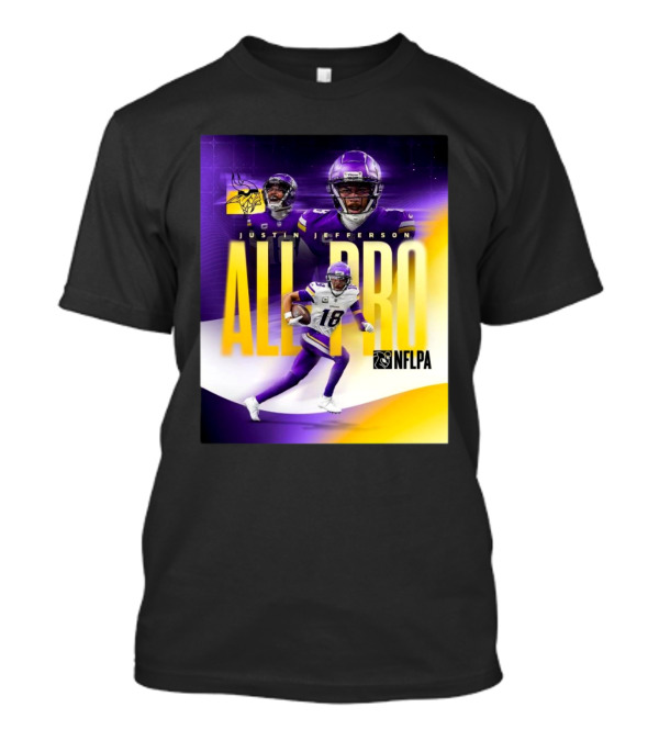 Minnesota Vikings Justin Jefferson NFLPA All-Pro Highlights T-Shirt