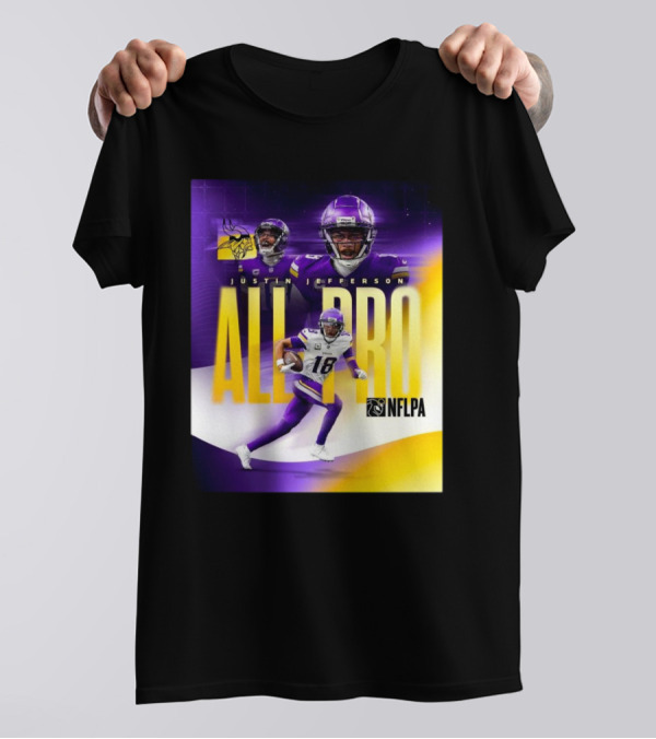 Minnesota Vikings Justin Jefferson NFLPA All-Pro Highlights T-Shirt