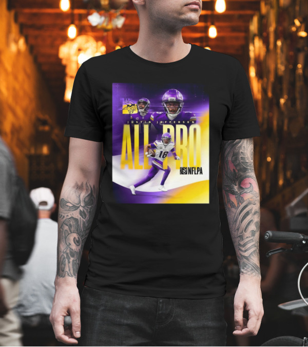 Minnesota Vikings Justin Jefferson NFLPA All-Pro Highlights T-Shirt