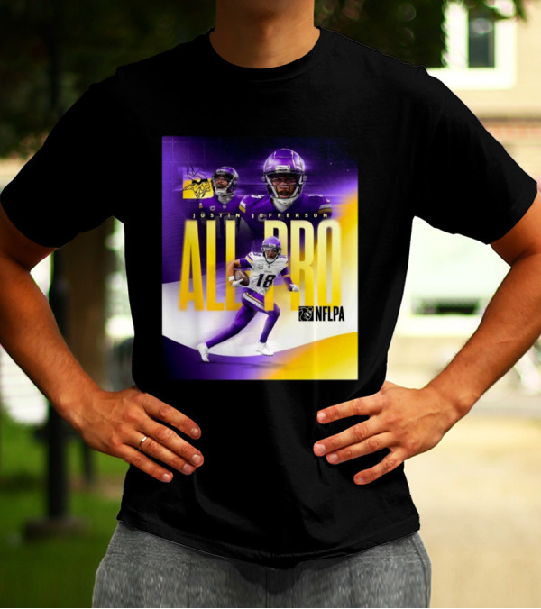 Minnesota Vikings Justin Jefferson NFLPA All-Pro Highlights T-Shirt