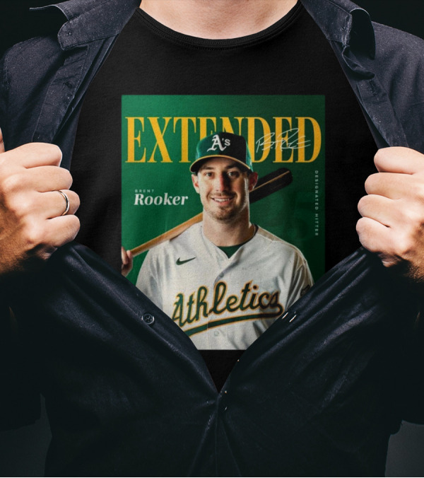 Oakland Athletics Extended Brent Rooker Designated Hitter Signature T-Shirt