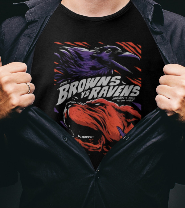 Game 17 Browns Vs Ravens January 4 2025 M&T Bank Stadium T-Shirt