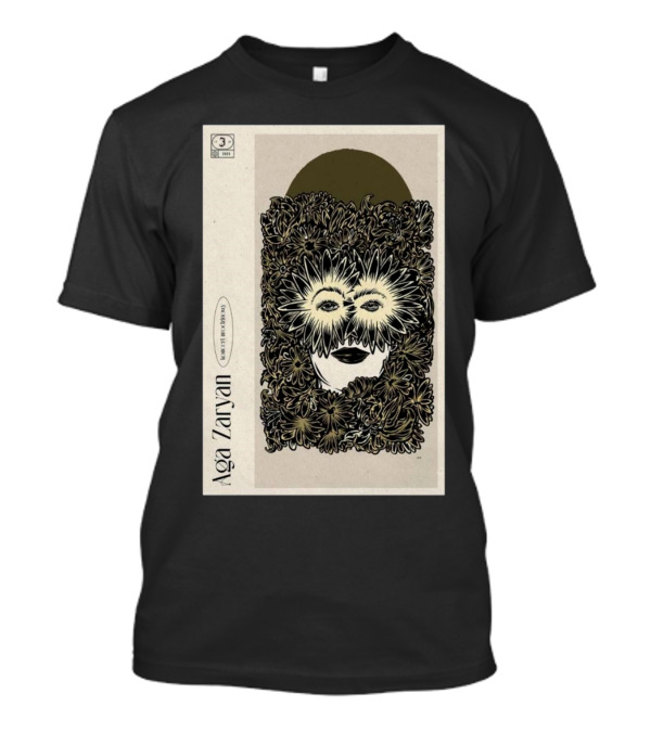 Aga Zaryan January 17 2025 Warsaw Poland Concert With Floral Mask T-Shirt