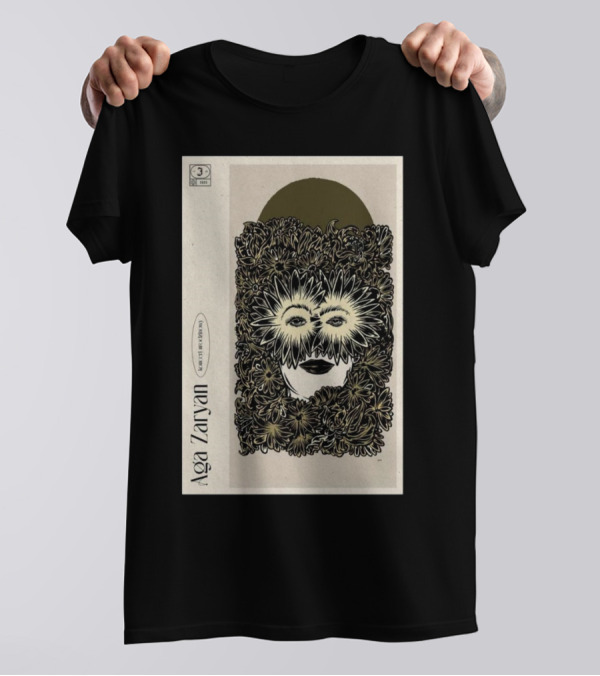 Aga Zaryan January 17 2025 Warsaw Poland Concert With Floral Mask T-Shirt