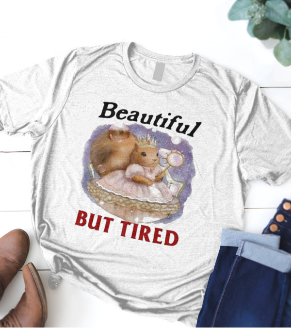 Beautiful But Tired Squirrel Princess With Magnifying Glass T-Shirt