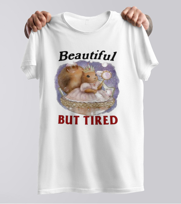 Beautiful But Tired Squirrel Princess With Magnifying Glass T-Shirt