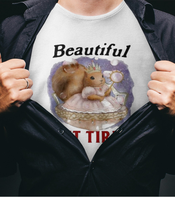 Beautiful But Tired Squirrel Princess With Magnifying Glass T-Shirt