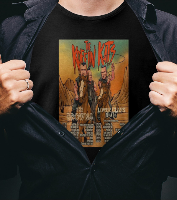 February Tour 2025 The Koffin Kats The Drowns Lower Class Brats Desert Showdown T-Shirt