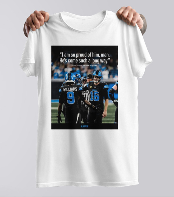Detroit Lions Jared Goff Proud Of Jameson Williams Progress T-Shirt