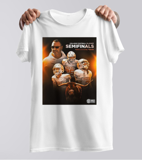 College Football Playoff Semifinals Ohio State Vs Texas SEC ESPN T-Shirt