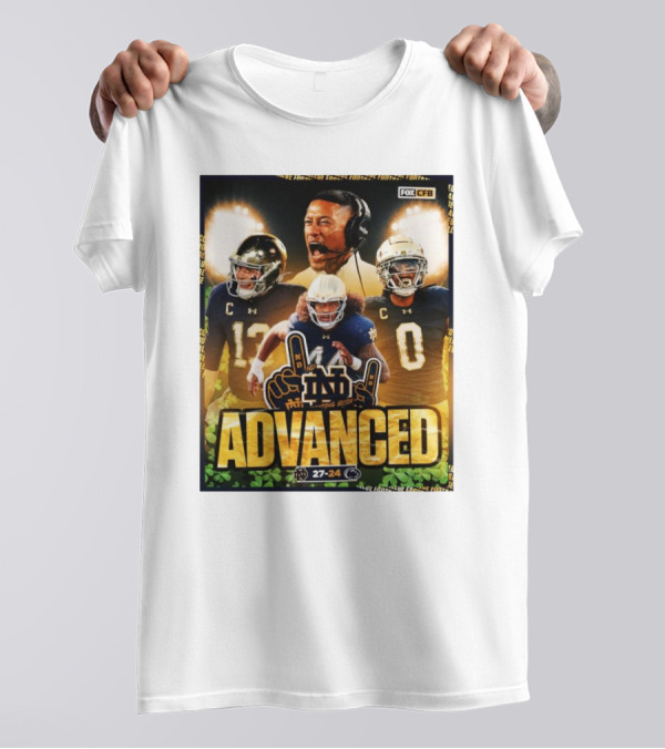 Advanced Notre Dame Fighting Irish Vs Penn State Nittany Lions 27-24 Fox CFB Championship Game T-Shirt