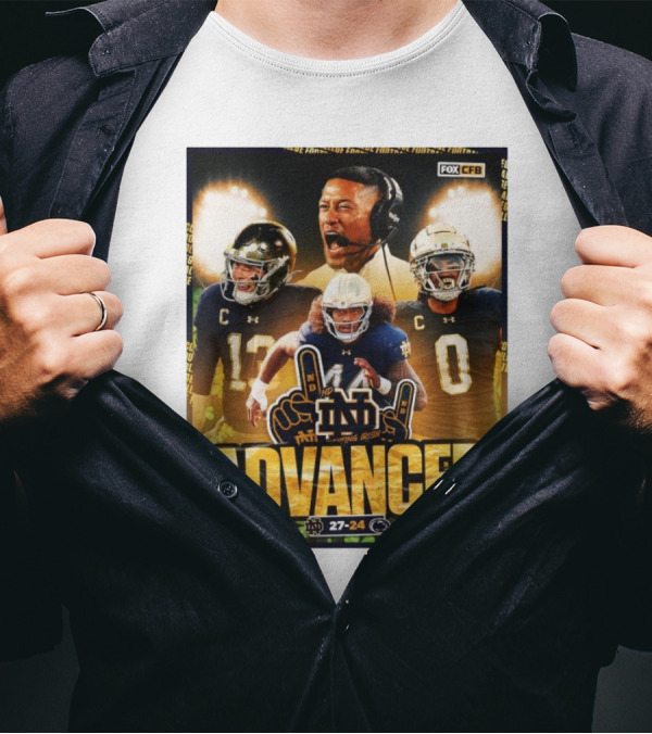 Advanced Notre Dame Fighting Irish Vs Penn State Nittany Lions 27-24 Fox CFB Championship Game T-Shirt