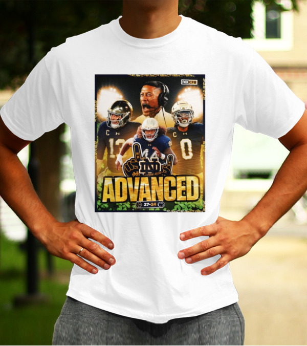 Advanced Notre Dame Fighting Irish Vs Penn State Nittany Lions 27-24 Fox CFB Championship Game T-Shirt