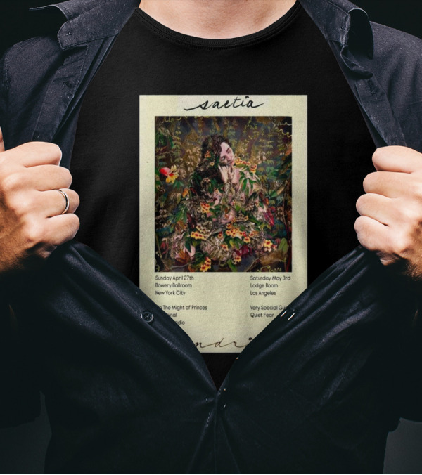 Saetia Tendrils April 27 Bowery Ballroom New York City With On The Might Of Princes Medicinal Twowayradio May 3 Lodge Room Los Angeles Very Special Guest Quiet Fear T-Shirt